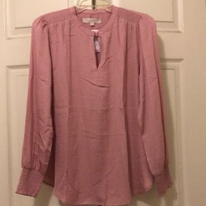 LOFT Pink Long sleeved Top